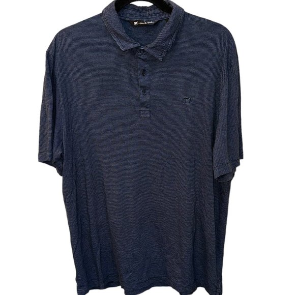 Men's Travis Mathew Blue‎ Golf Polo Shirt Size Large - Picture 1 of 7